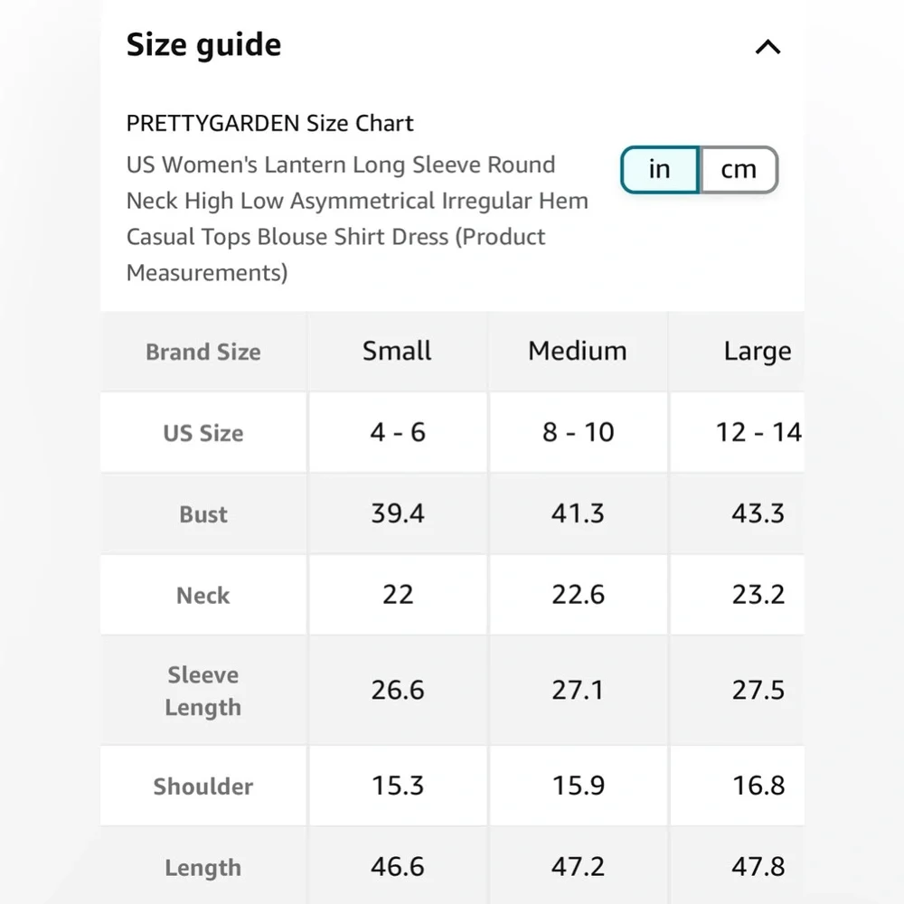 PRETTYGARDEN Womens Lantern Long Sleeve Asymmetrical Irregular Hem Blouse Shirt - Picture 7 of 7